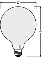OSRAM HOMELIGHTING 4058075605848 LED-lamp Energielabel D (A - G) E27 Globe 11 W = 100 W Neutraalwit (Ø x l) 95 mm x 135 mm 1 stuk(s) - thumbnail