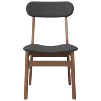 Eetkamerstoelen met kussens 2 st massief hout rubber bruin - thumbnail