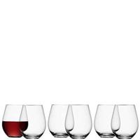 L.S.A. Stemless Rode Wijn Glas 530ml Set van 6 Stuks - thumbnail