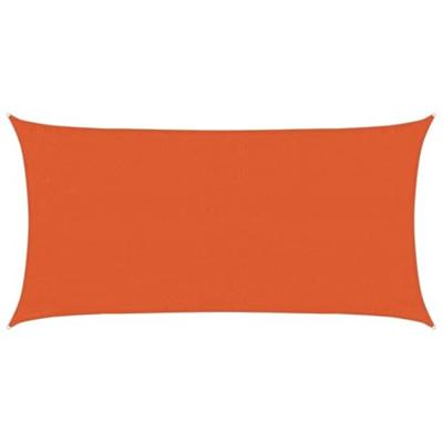 VidaXL Zonnezeil 160 g/m² rechthoekig 3x6 m hdpe oranje