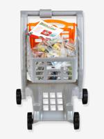 Supermarktkar en dozen met namaakvoedsel meerkleurig - thumbnail