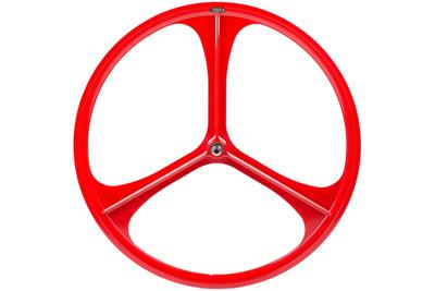 Teny Rim Tri Spoke Fixed Gear Voorwiel - Rood Teny Rim Tri Spoke Fixed Gear Voorwiel - Rood