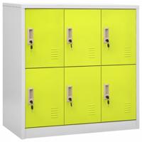 Lockerkast 90x45x92,5 cm staal lichtgrijs en groen - thumbnail
