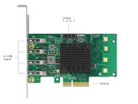 Delock 89048 PCI Express x4-kaart naar 4 x externe USB 3.0 Quad Channel - Low Profile Form Factor - thumbnail