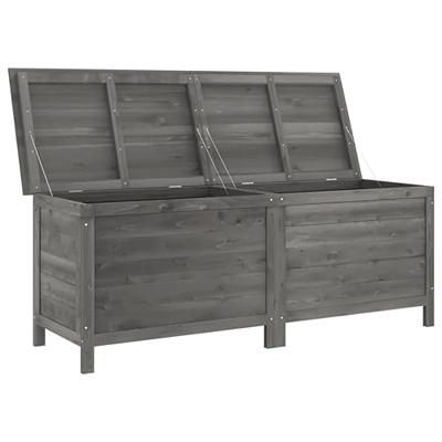Tuinbox 150x50x56,5 cm massief vurenhout antracietkleurig - thumbnail