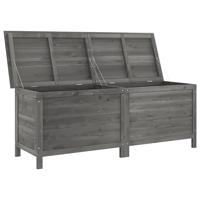 Tuinbox 150x50x56,5 cm massief vurenhout antracietkleurig - thumbnail
