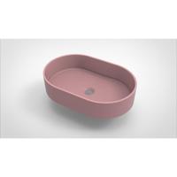 Arcqua Case waskom - 55x36cm - Ovaal - Cast marble Roze Mat WAS404680 - thumbnail