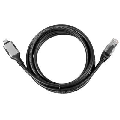 Maxtrack USB-C / RJ45 Netwerk Adapterkabel CAT 6 [1x USB-C stekker - 1x RJ45-stekker] 2.00 m Zwart