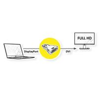 VALUE DisplayPort - DVI Adapter, DP Male - DVI Female - thumbnail