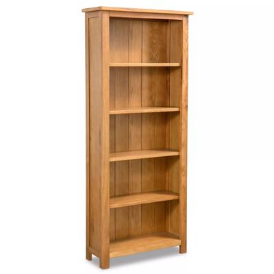 vidaXL Boekenkast met 5 schappen 60x22,5x140 cm massief eikenhout