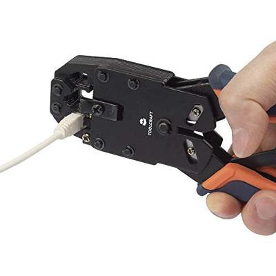 TOOLCRAFT TO-4988586 Krimptang Modulaire stekkers (western) Incl. kabelsnijder, Incl. stripgereedschap RJ10, RJ11, RJ12, RJ45 - thumbnail