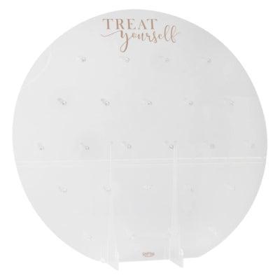 Ginger Ray donut wall tafeldecoratie acryl transparant 65 cm | 2 stuks