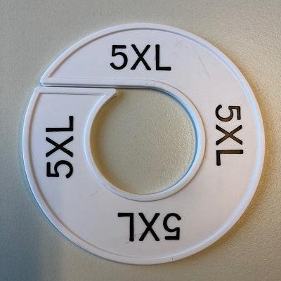 Maatring 9cm wit/zwart 5XL