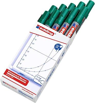 Whiteboardmarker edding 250 rond 1.5-3mm groen | 10 stuks