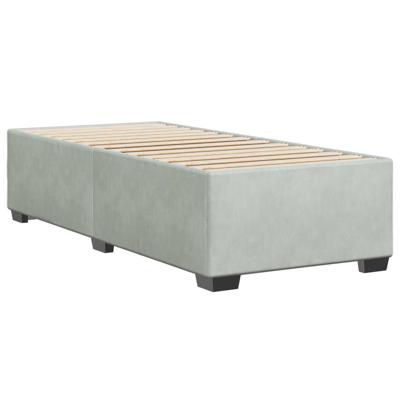 Bedframe zonder matras 90x190 cm fluweel lichtgrijs