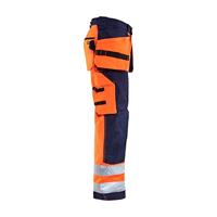 Blåkläder Werkbroek softshell High-Vis 15672517 | High Vis Oranje/Marineblauw | Maat 54 - 7330509406083 - thumbnail