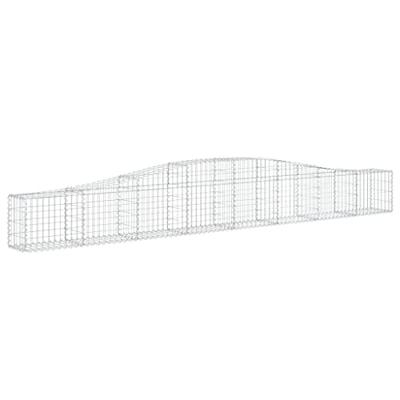 VidaXL Schanskorf gewelfd 400x30x40/60 cm gegalvaniseerd ijzer