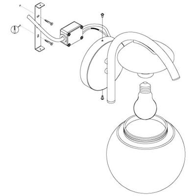 Eglo Design wand bollampPrata Vecchia zwart - 98731