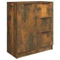 Dressoir 60x30x70 cm bewerkt hout gerookt eikenkleurig - thumbnail