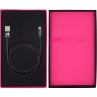 Senza Premium Leather Charge/Sync Cable USB-C 1.5m. 15W Black - thumbnail