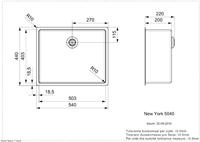 Reginox spoelbak New York - vlakbouw 50x40 (L) - R27646 - thumbnail