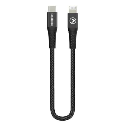 Mobilize Strong Nylon Cable USB-C to MFi Lighting 20cm. 60W Black