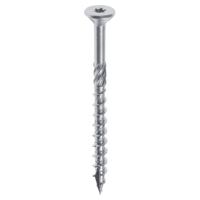 Woodies Ultimate Spaanplaatschroef Torx 6,0x 120/70mm platverz. kop T30 verzinkt deeldraad 100st. - thumbnail