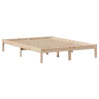 Bed met boekenkast zonder matras massief grenenhout 140x190 cm - thumbnail