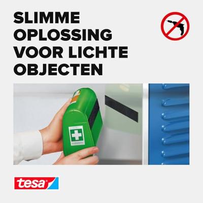 TESA On & Off 55224-03-00 Klittenband Om vast te plakken Haak- en lusdeel (l x b x h) 1000 mm x 20 mm x 1 m Wit 1 stuk(s)