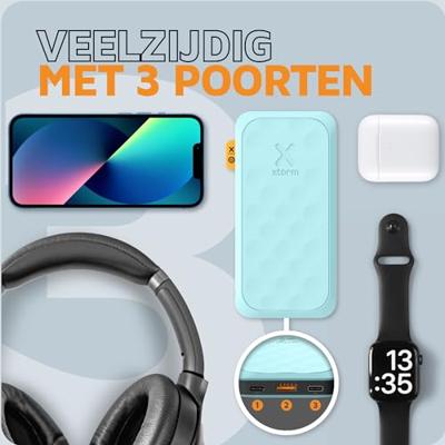 Xtorm Fuel Series Power Pack 20 W 10.000 mAh Powerbank Blauw - thumbnail