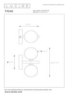 Lucide TYCHO - Wandlamp - 2xG9 - Zwart - thumbnail