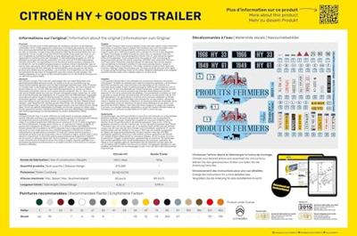 Heller 50331 Citroen HY + Goods Trailer Bouwpakket Schaal 1:24