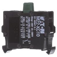 Eaton M22-KC10 Contactelement 1x NO 230 V/AC, 400 V/AC, 500 V/AC, 24 V/DC, 110 V/DC, 220 V/DC 1 stuk(s) - thumbnail