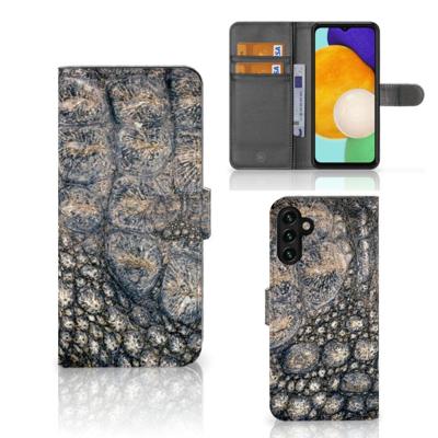 Samsung Galaxy A04s | Samsung Galaxy A13 5G | Telefoonhoesje | Met pasjeshouder | Krokodillenprint