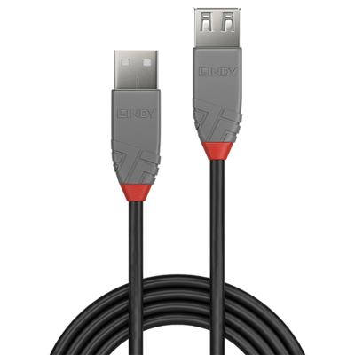 LINDY 36705 5 m USB 2.0 type A verlengkabel, antraciet