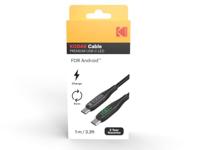 USB-C-kabel Kodak Zwart 1 m (1 Stuks) - thumbnail
