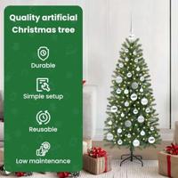 VidaXL Kunstkerstboom met 150 led met standaard groen 120 cm pe en pvc - thumbnail