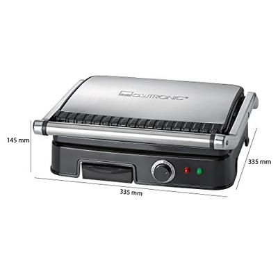 Clatronic KG 3487 Contactgrill Elektrisch Zwart, RVS Clatronic KG 3487 Contactgrill Elektrisch Zwart, RVS