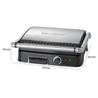 Clatronic KG 3487 Contactgrill Elektrisch Zwart, RVS - thumbnail