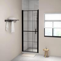 VidaXL Douchedeur 91x195 cm gehard glas zwart - thumbnail