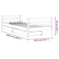 Kinderbedframe met lades 80x200 cm massief grenenhout - thumbnail