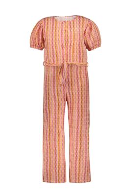 B.Nosy zomer jumpsuit meisjes - roze AOP - riem - Pallas