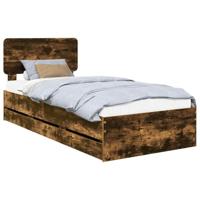 Bedframe met lade Gerookte Eik 90 x 200 cm Geconstrueerd hout - thumbnail