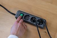 Brennenstuhl 1152340015 Stekkerdoos met schakelaar 3-voudig Zilver Randaarde stekker 1 stuk(s) - thumbnail