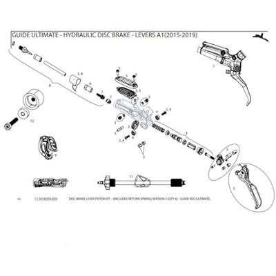 SRAM zuiger primair donor pistons 6pcs. guide/g2 SRAM zuiger primair donor pistons 6pcs. guide/g2
