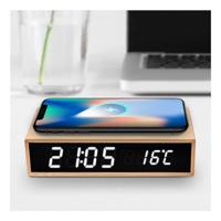 Bamboo wekker met Draadloze Oplader - Bamboo Wireless Charger Clock - thumbnail