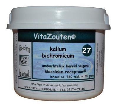 Vitazouten Kalium bichromicum VitaZout nr. 27 360 Tabletten Vitazouten Kalium bichromicum VitaZout nr. 27 360 Tabletten