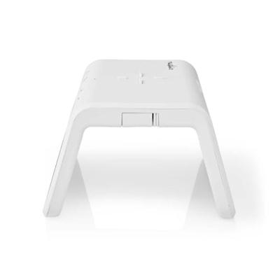 Nedis Wekker met Draadloze Lader - Qi gecertificeerd - 5 / 7.5 / 10 / 15 W - USB-A Male - Nachtlamp - 2 Alarmtijden - Snoozefunctie