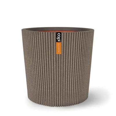 Capi nature groove nl conisch vaas 45x41 cm warme taupe