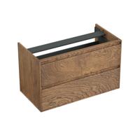 Onderkast Forzalaqua Reno 100x51x60 Cm 2 Lades Softclose Eiken Castle Brown - thumbnail